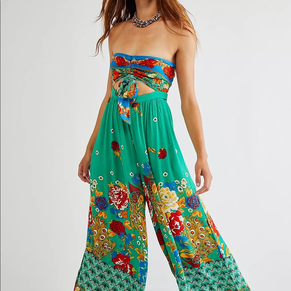 Free People Bali Birds Of Paradise Jumpsuit
